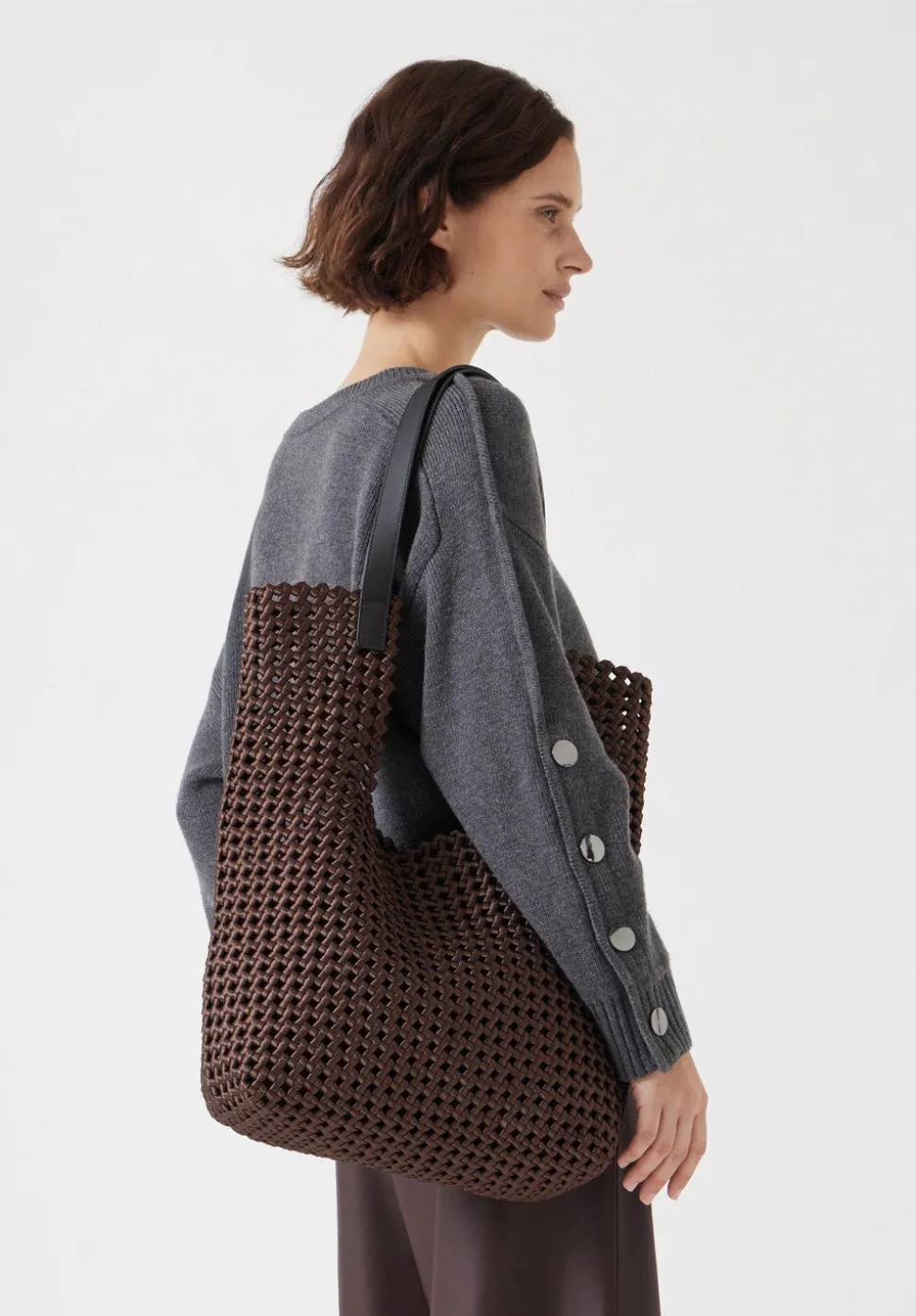Satin Weave Tote Bag