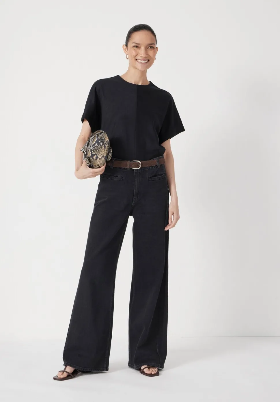 Seam Detail Short Sleeve Top