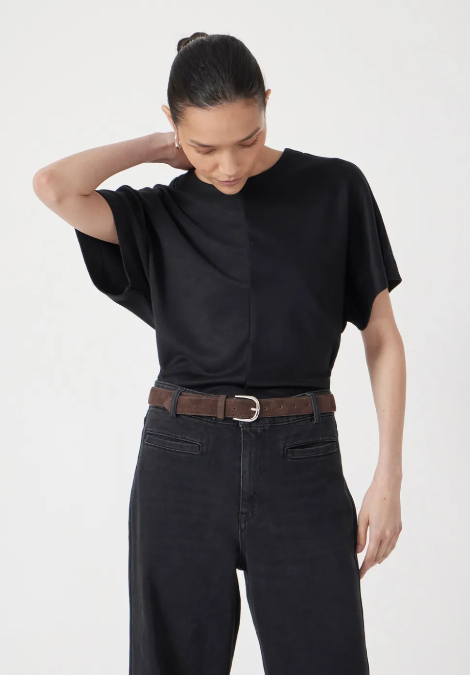Seam Detail Short Sleeve Top