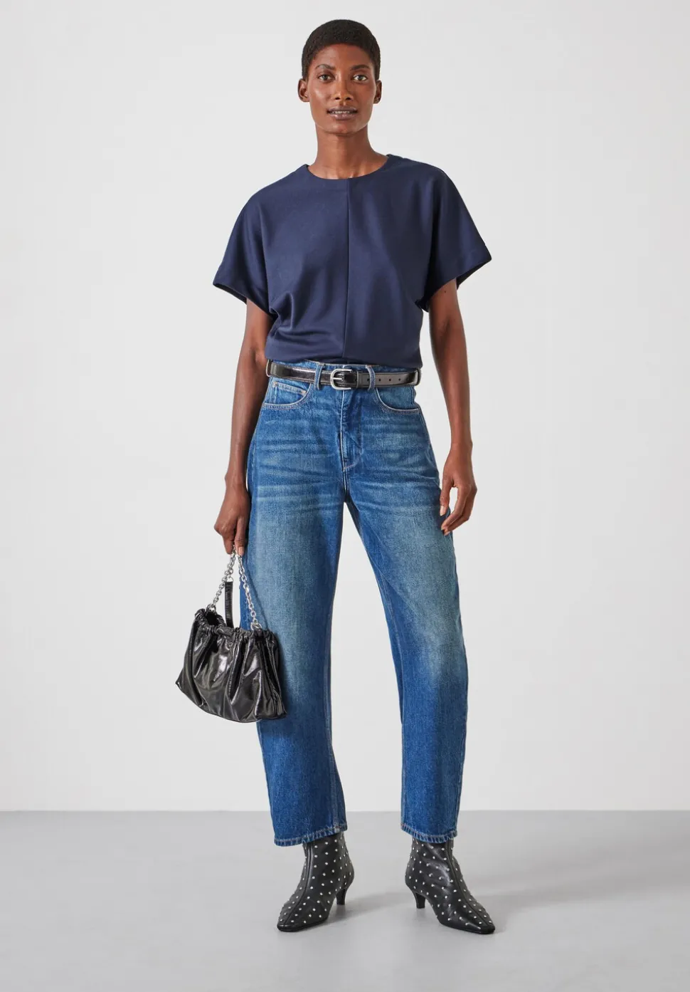 Seam Detail Short Sleeve Top