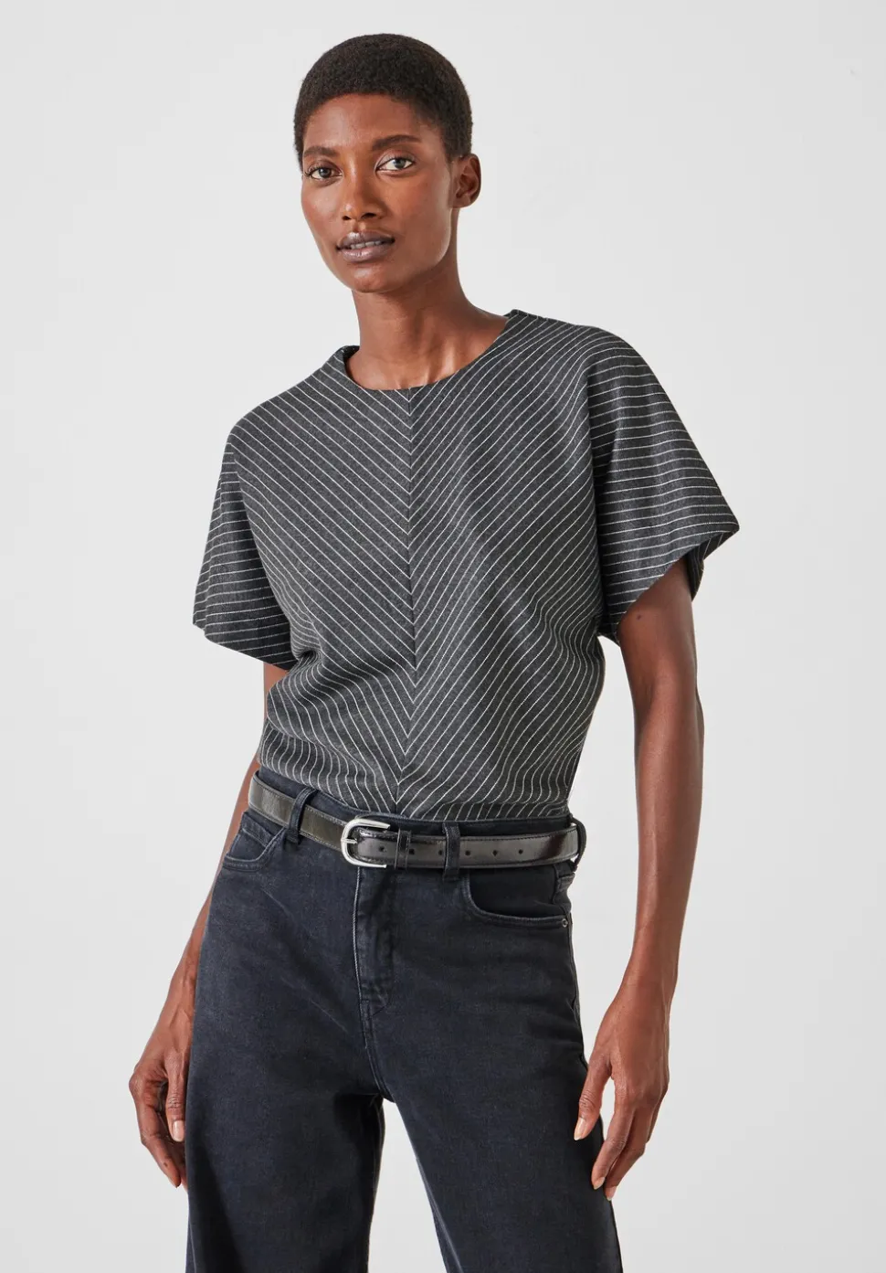 Seam Detail Short Sleeve Top