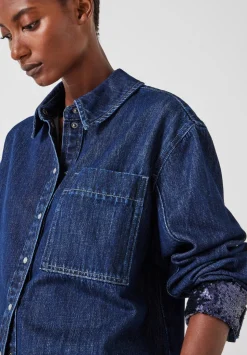 Sequin Detail Denim Shirt