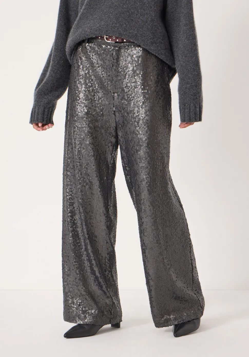 Sequin Wide Leg Trouser