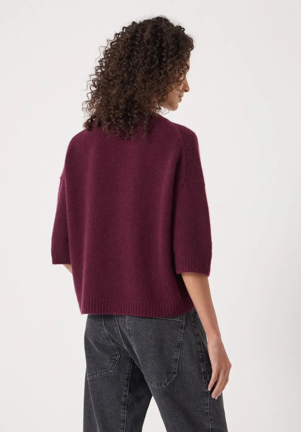 Short Sleeve Chunky Cashmere Tee
