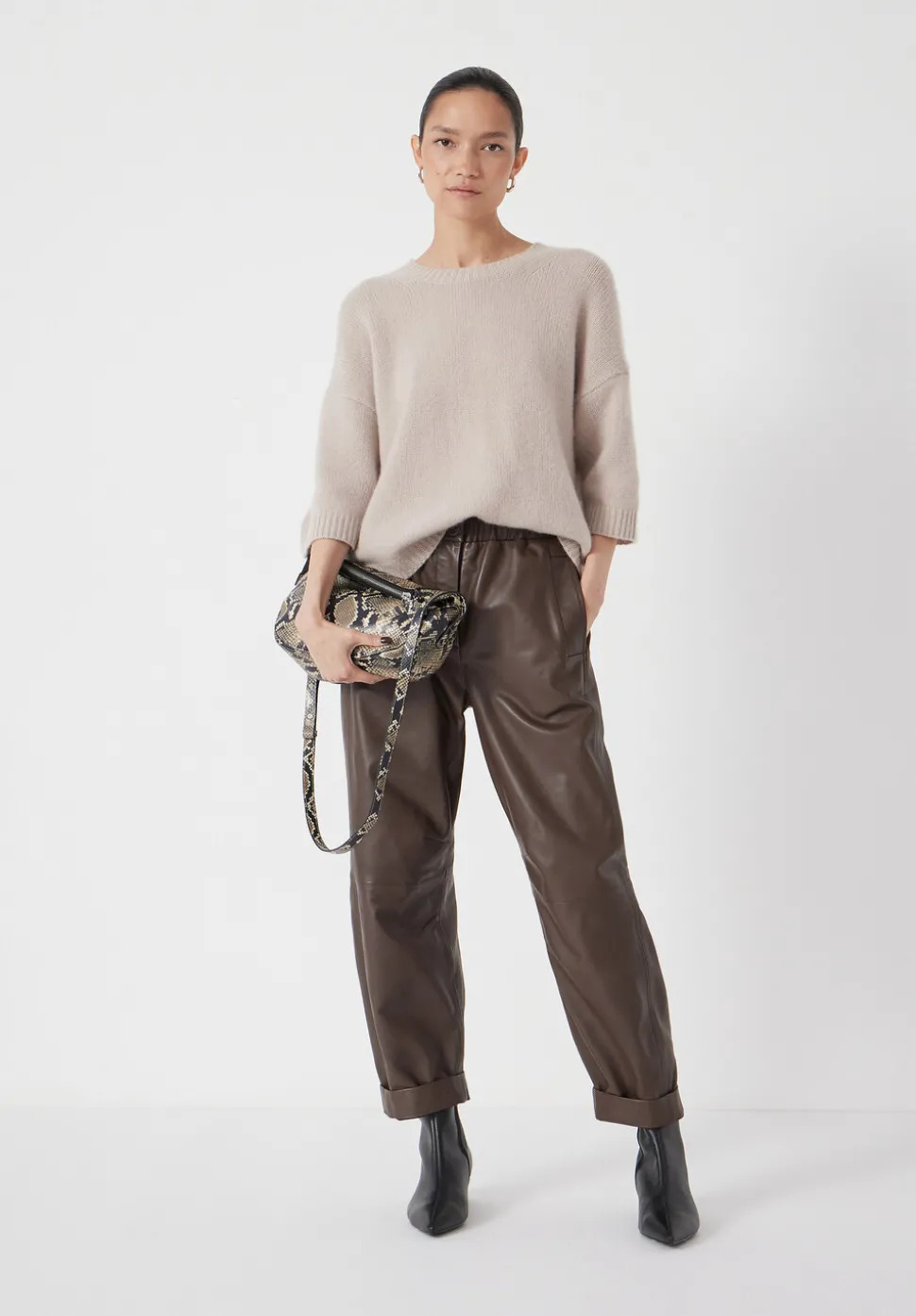 Short Sleeve Chunky Cashmere Tee