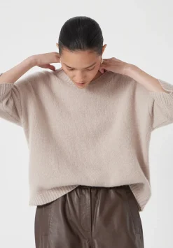 Short Sleeve Chunky Cashmere Tee