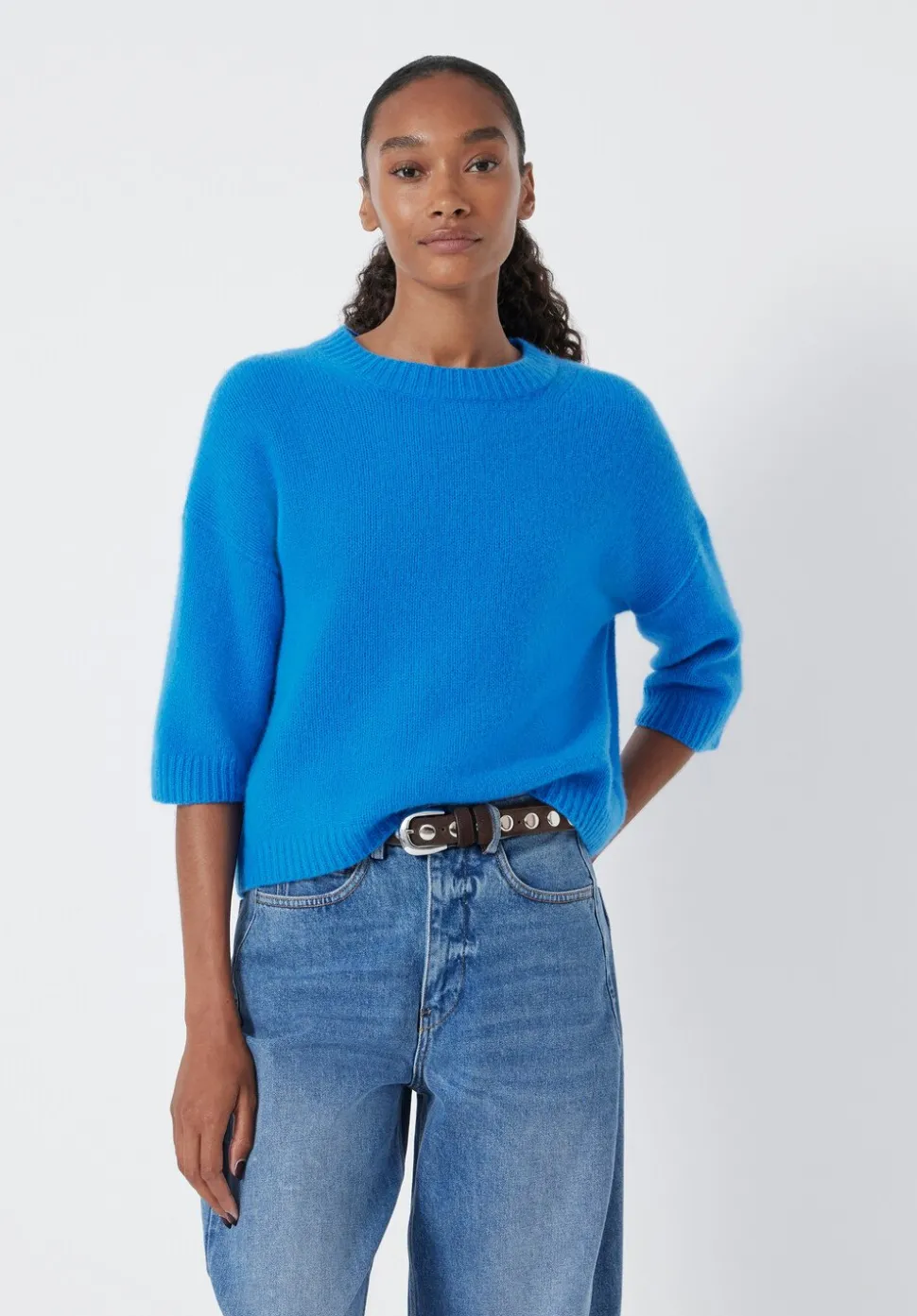 Short Sleeve Chunky Cashmere Tee