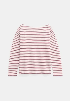 Slash Neck Stripe Top
