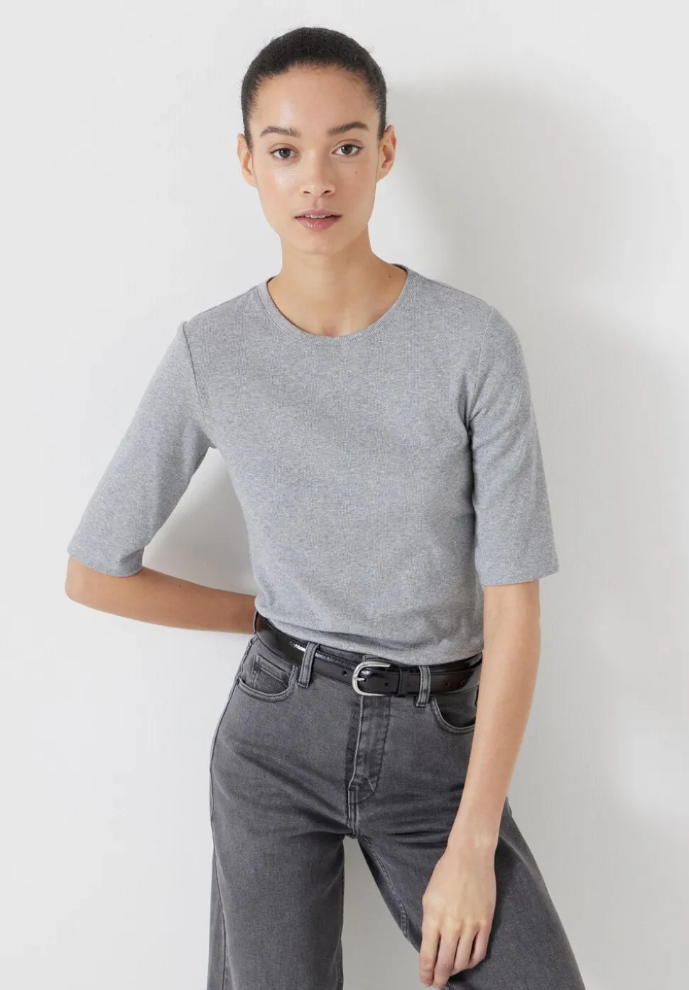 Slim Fit Ribbed T-Shirt