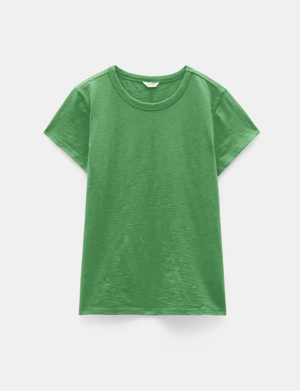 Slim Fit Slub Cotton Crew Neck T-Shirt