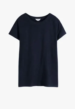 Slim Fit Slub Cotton Crew Neck T-Shirt