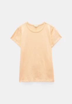 Slim Fit Slub Cotton Crew Neck T-Shirt