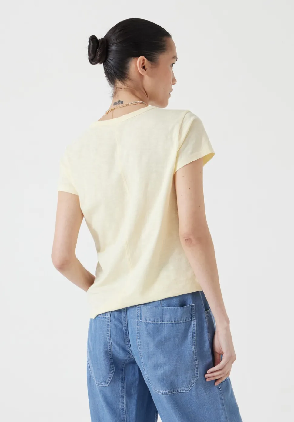 Slim Fit Slub Cotton Crew Neck T-Shirt
