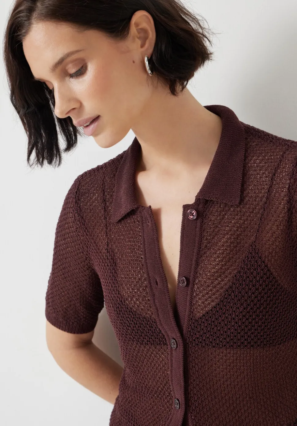 Soft Mesh Knitted Top