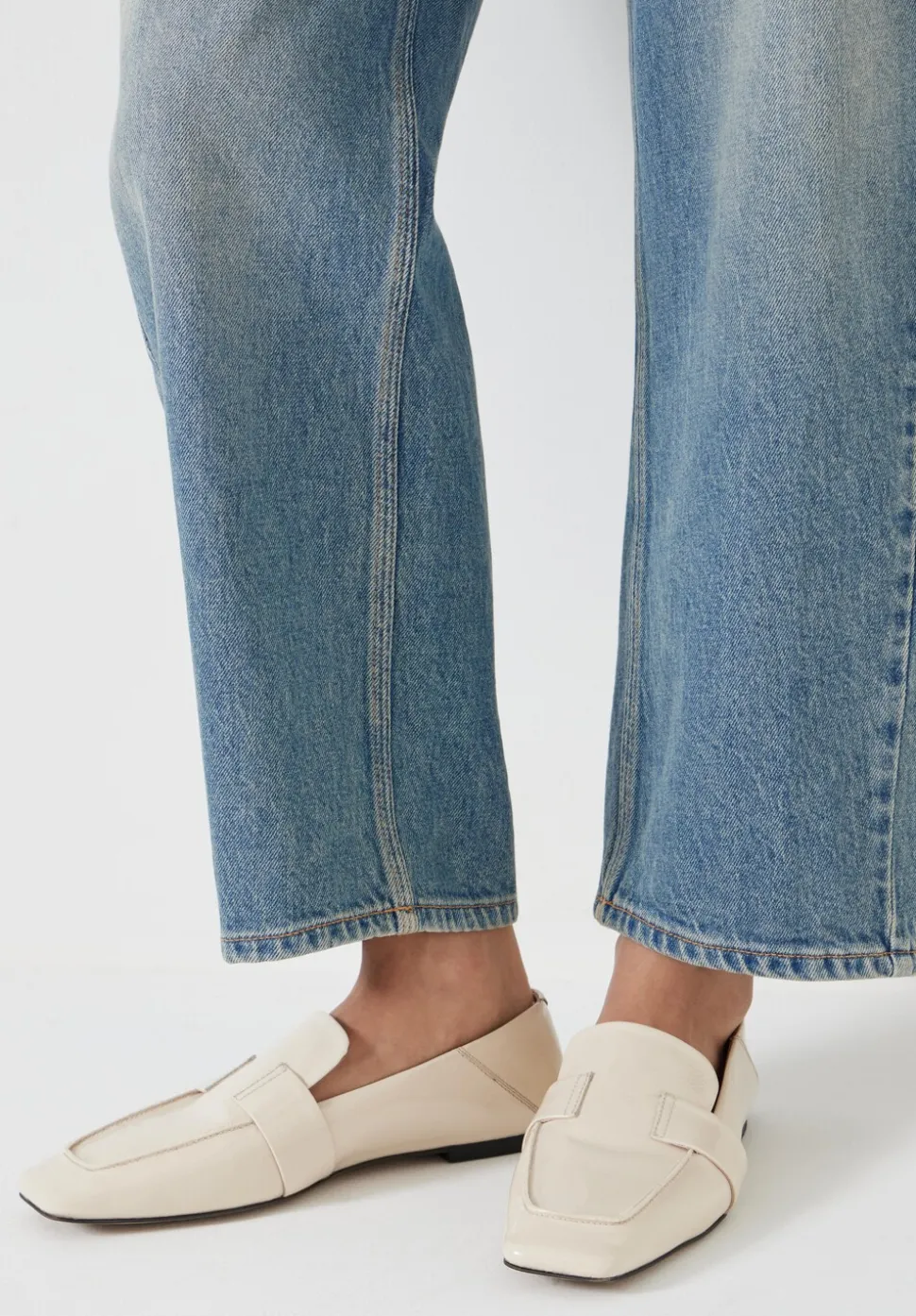 Sora Square-Toe Suede Loafers