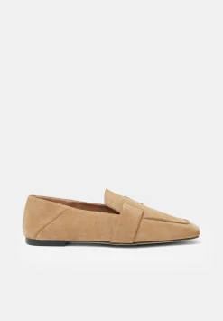 Sora Square-Toe Suede Loafers