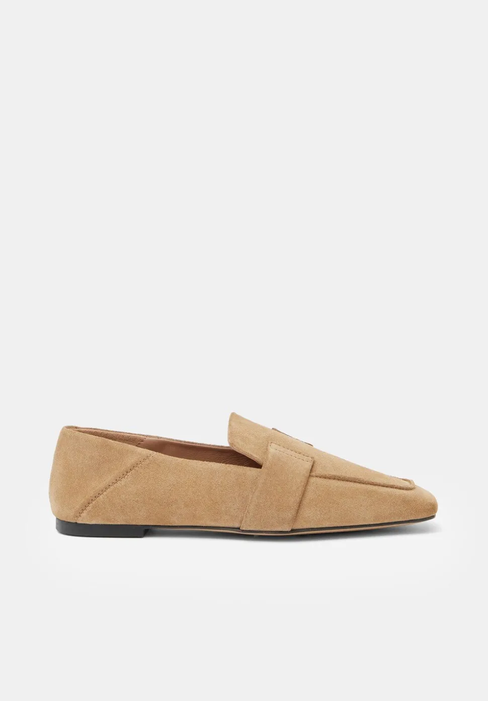 Sora Square-Toe Suede Loafers