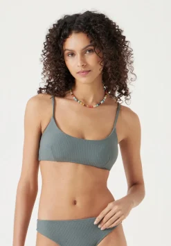 Square Neck Texture Bikini Top