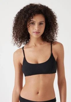 Square Neck Texture Bikini Top