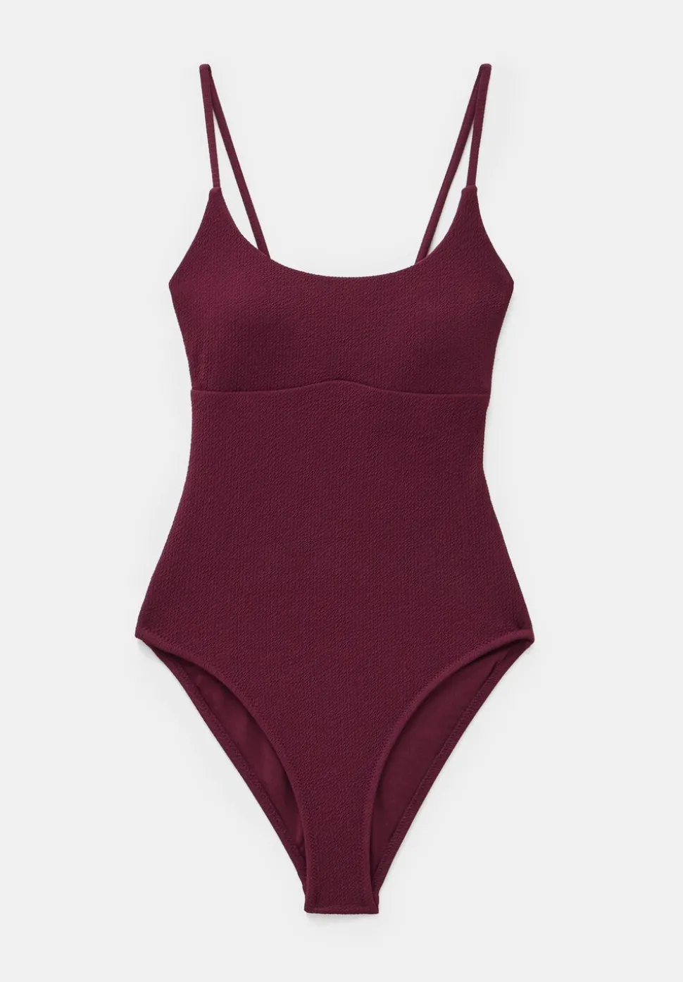 Square Neck Texture Swimsuit