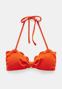 Stella Scallop Crinkle Bandeau Bikini Top