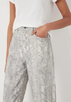 Straight Leg Printed Jeans