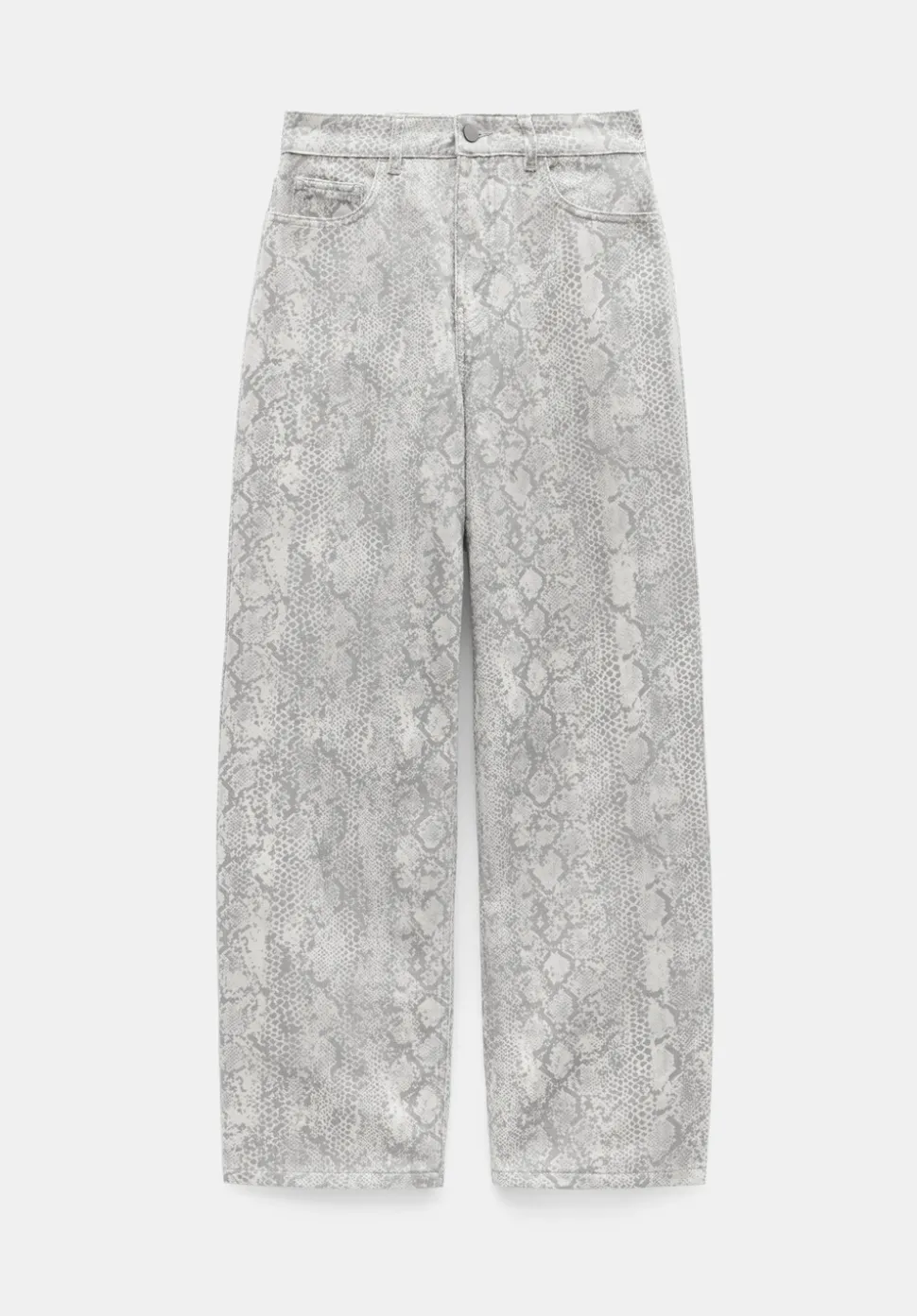 Straight Leg Printed Jeans