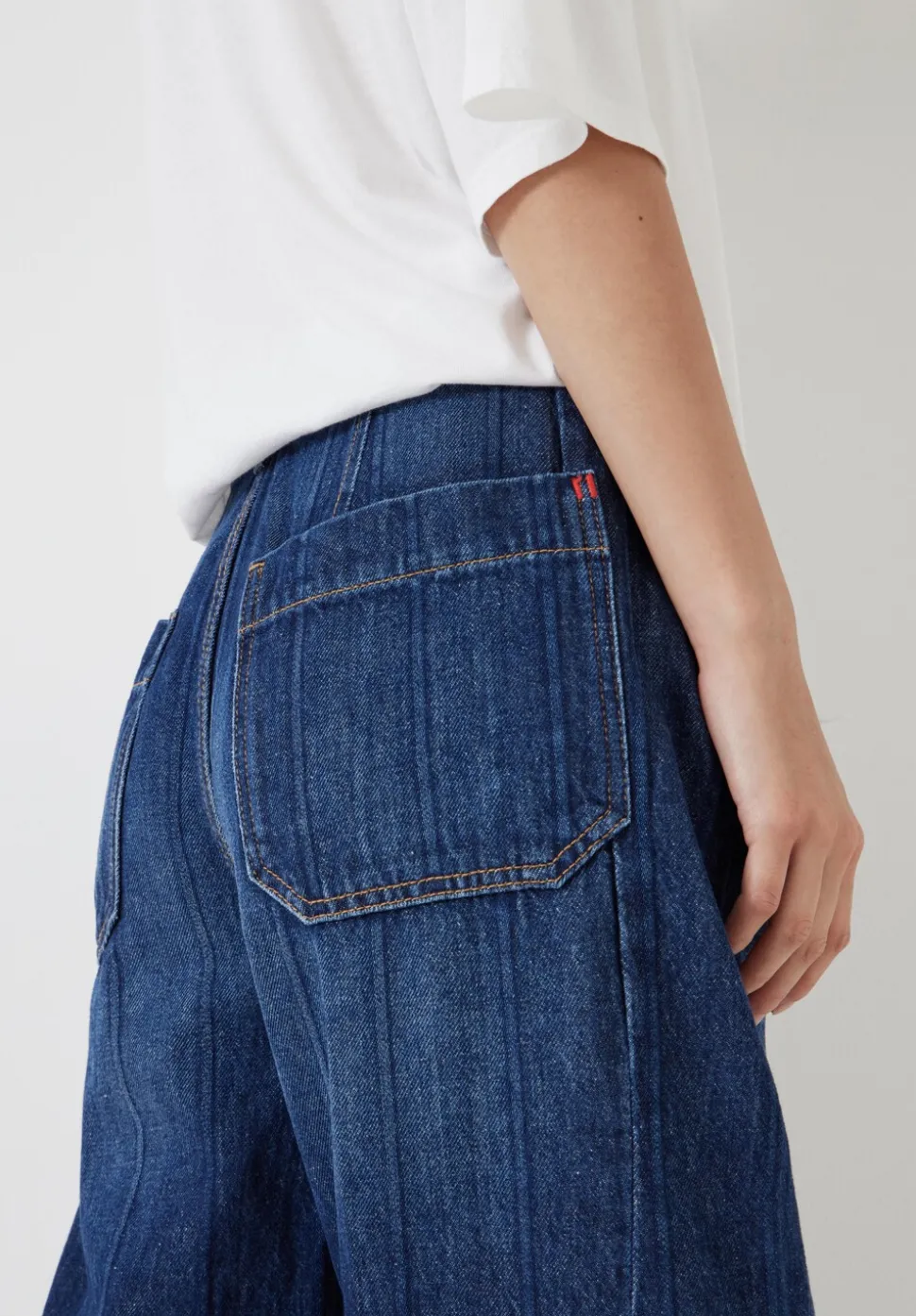 Stripe Barrel Leg Jeans