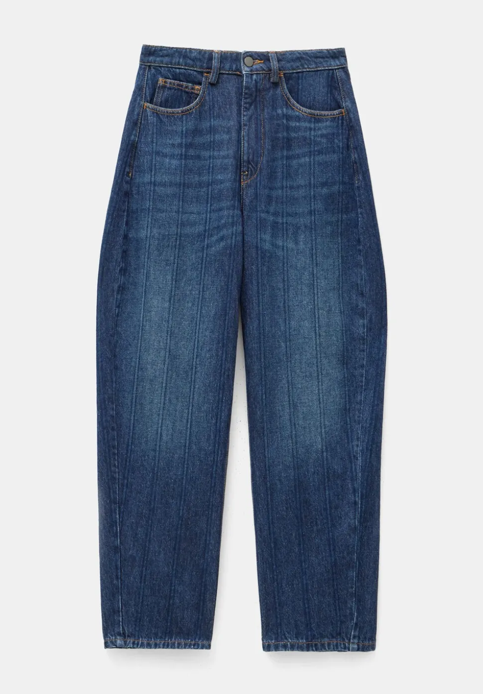 Stripe Barrel Leg Jeans