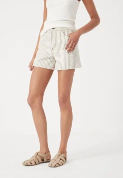Stripe Denim Shorts