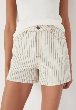 Stripe Denim Shorts