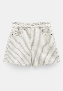 Stripe Denim Shorts