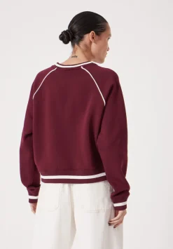 Striped Rib Raglan Sweatshirt