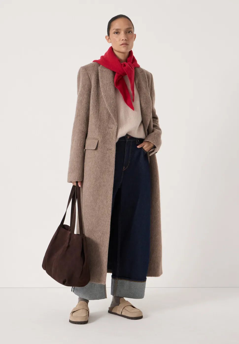 Suede Wing Tote Bag
