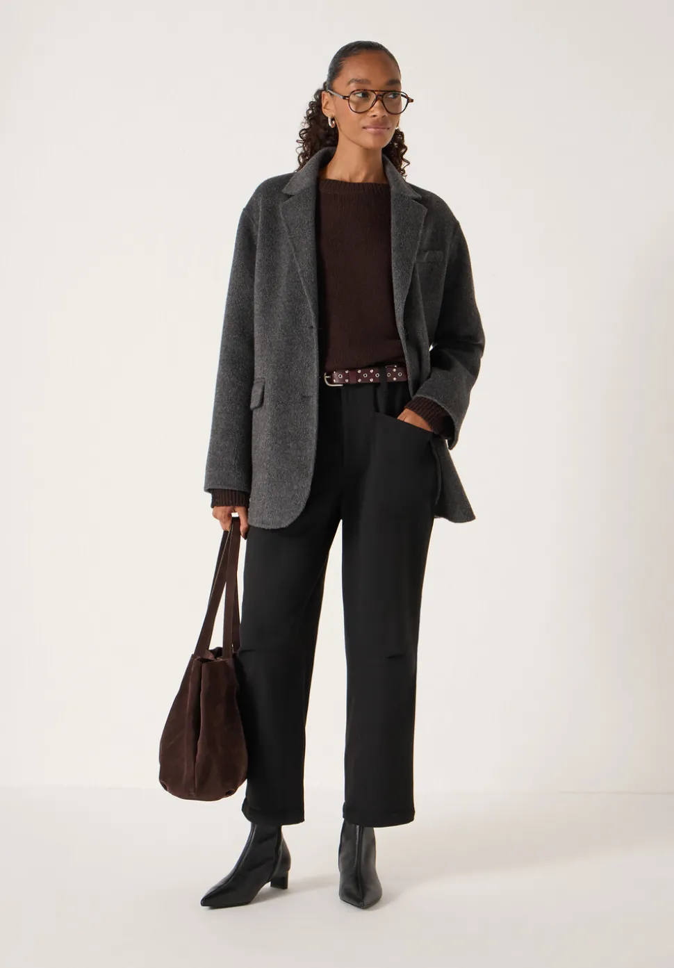 Tailored Cordi Barrel Leg Trousers