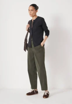 Tapered Leg Casual Trousers