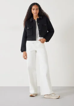 Taylah Relaxed Cropped Wool Jacket