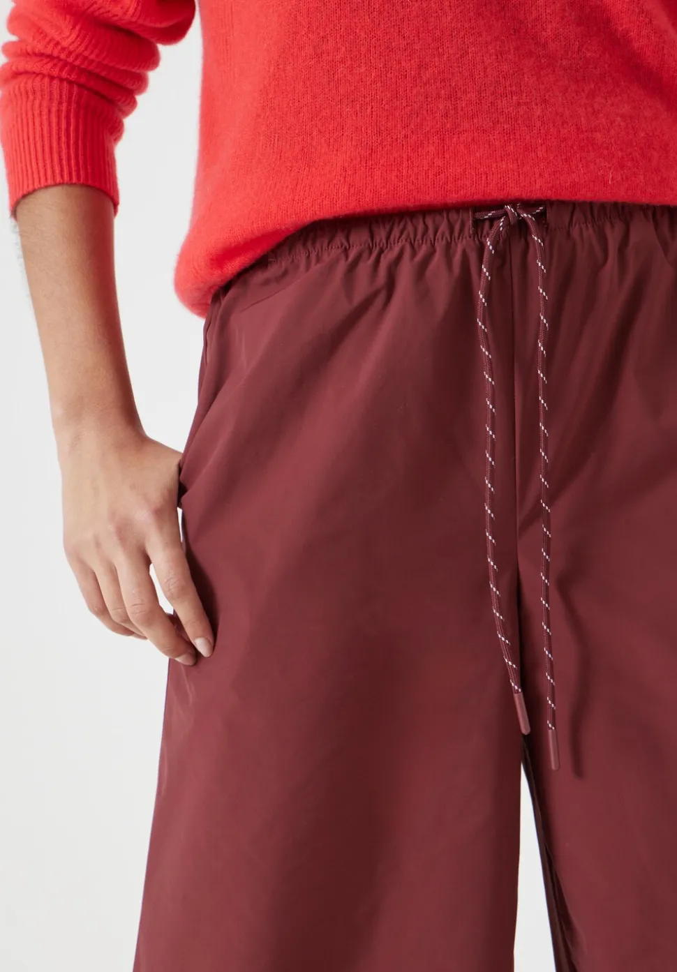 Technical Melissa Wide Leg Cropped Trousers