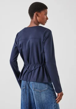 Tie Back Seamed Top
