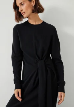 Tilly Tie Waist Merino Wool Midi Dress