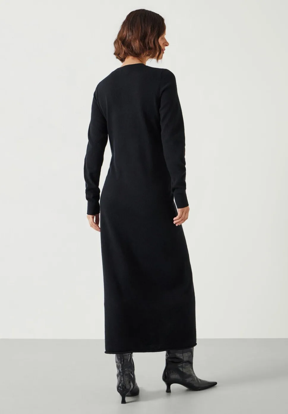 Tilly Tie Waist Merino Wool Midi Dress
