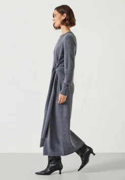 Tilly Tie Waist Merino Wool Midi Dress