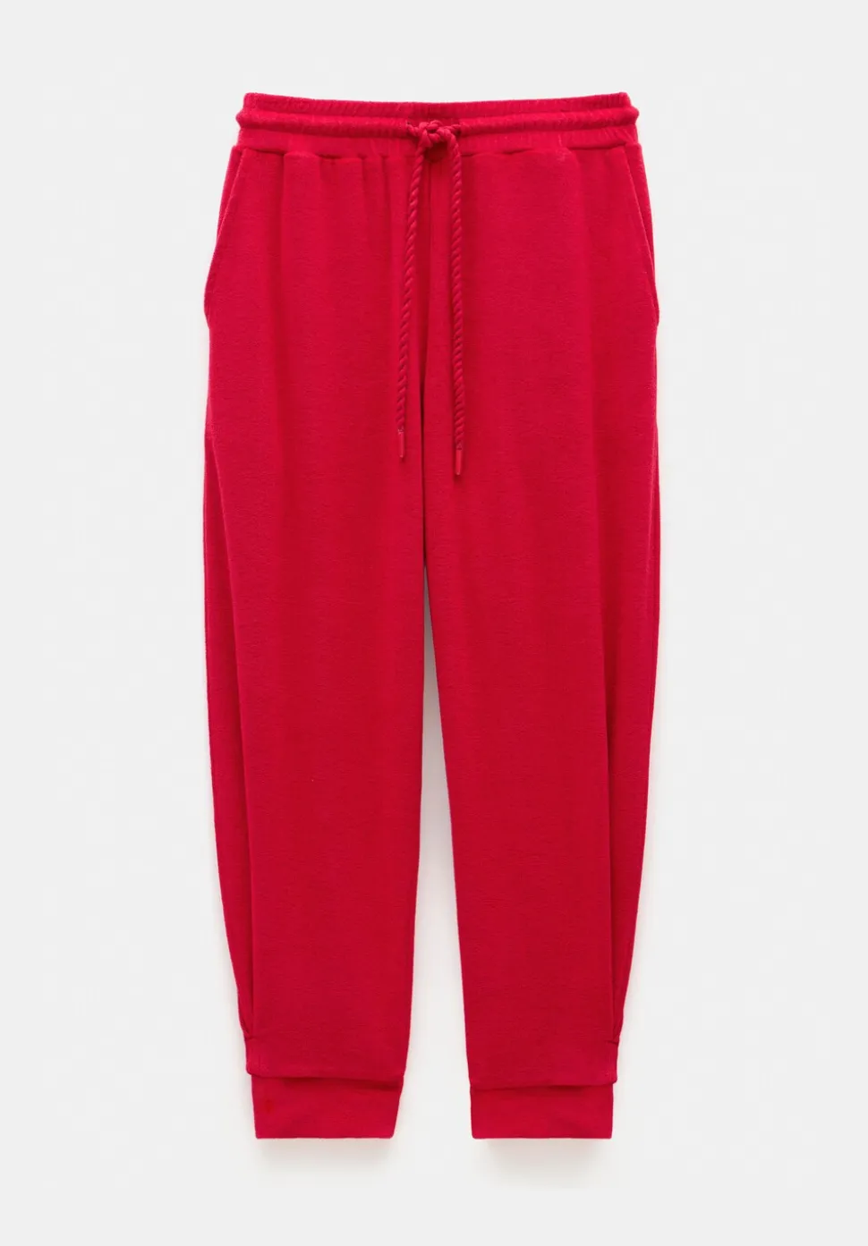 Towelling Barrel Leg Pleat Joggers