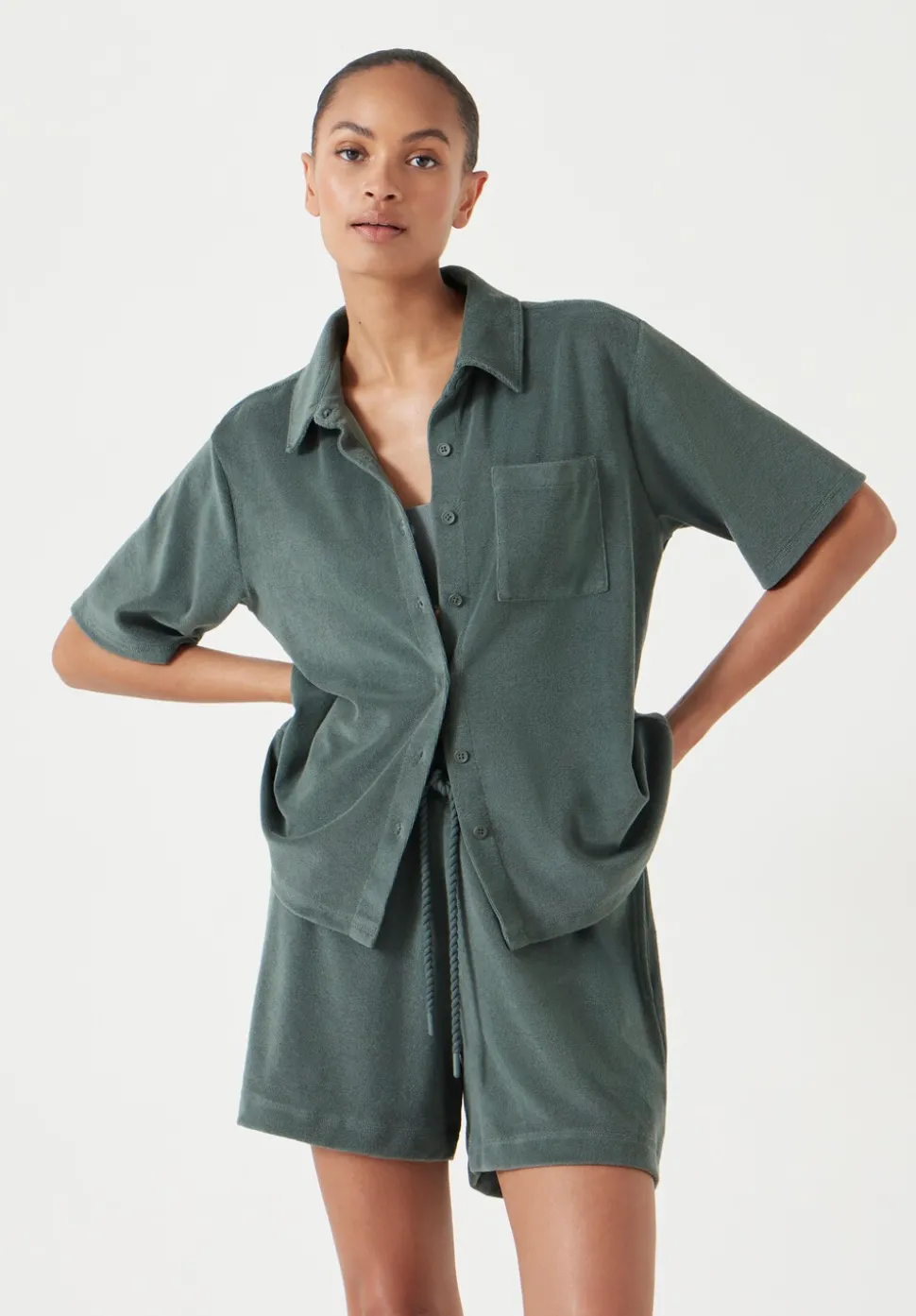 Towelling Short Sleeve Shirt