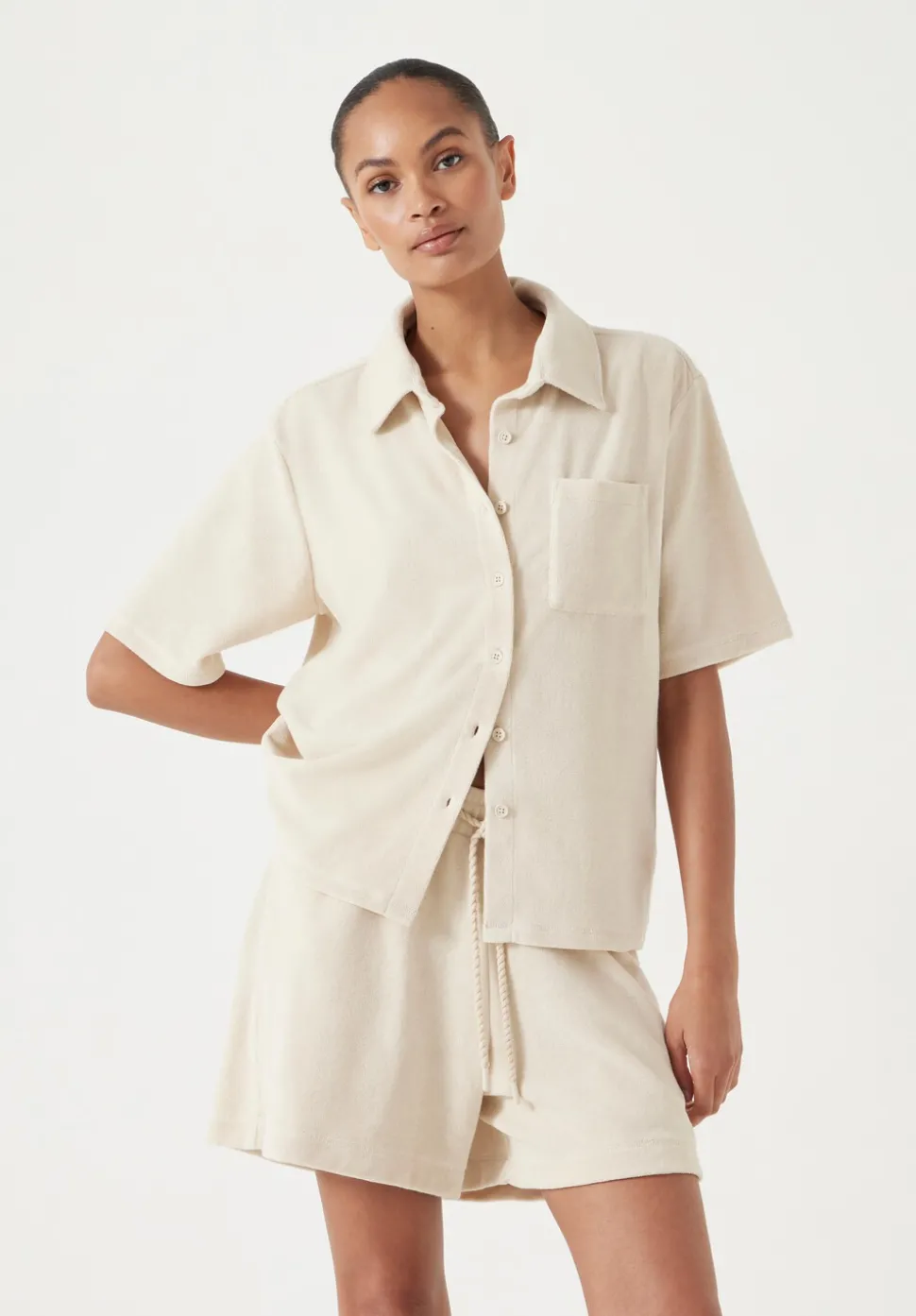 Towelling Short Sleeve Shirt