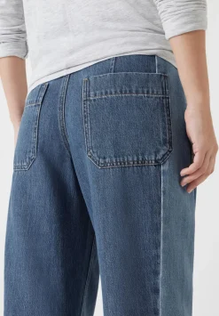 Two Tone Barrel Leg Jeans