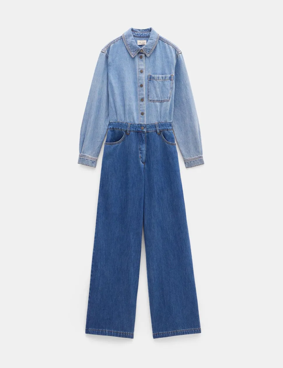 Two Tone Evelyn Denim Jumpsuit