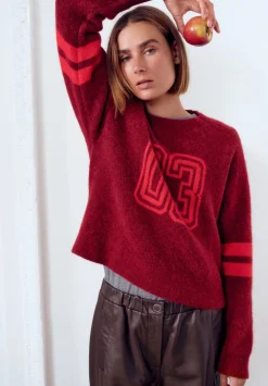 Varsity Jacquard Wool Blend Jumper
