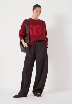 Varsity Jacquard Wool Blend Jumper