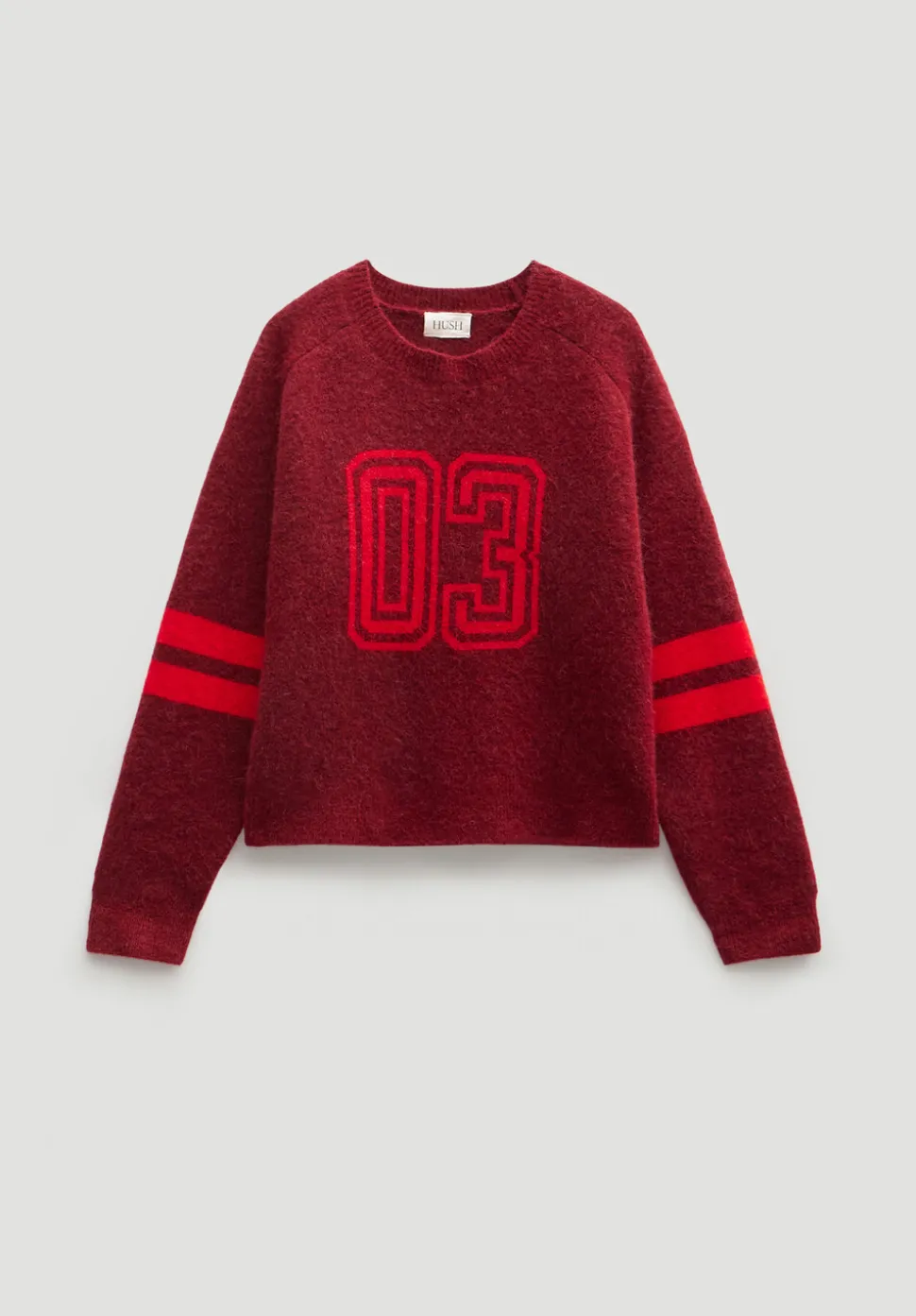Varsity Jacquard Wool Blend Jumper
